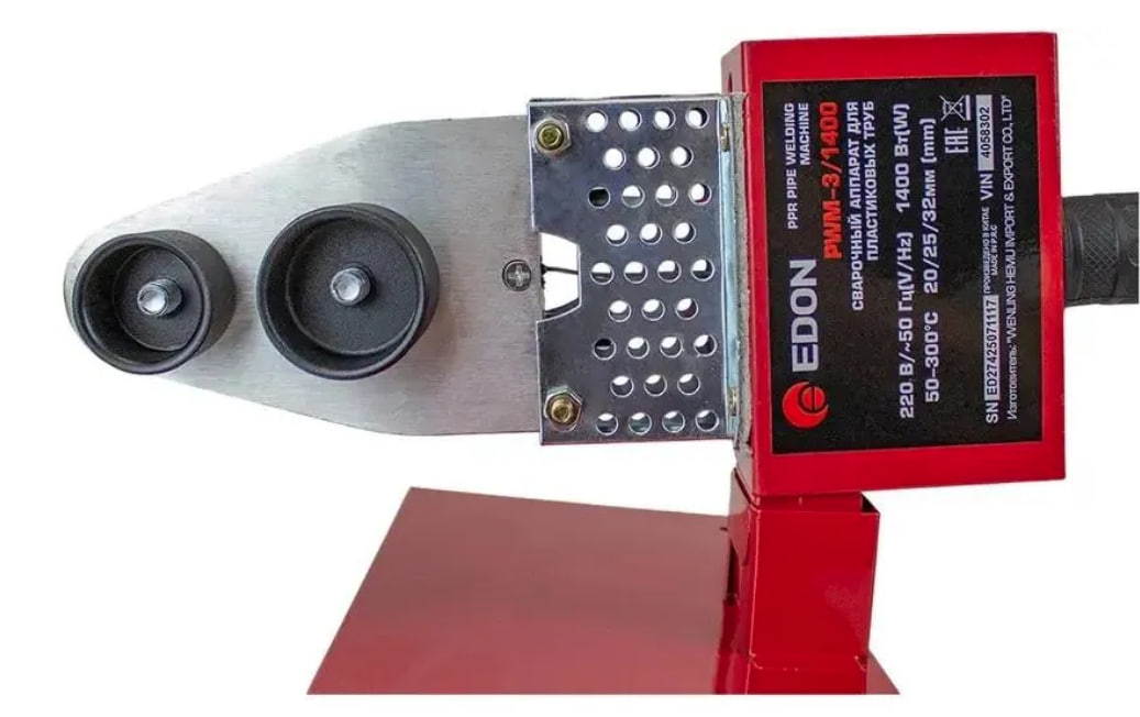 Сварочный аппарат для пластиковых труб Edon PWM-3/1400 (1400Вт; 50-300°С; 20/25/32, мет кейс)