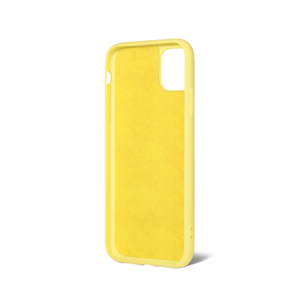 Чехол для Apple iPhone 11 Pro, желтый, накладка, микрофибра, DF iOriginal-02
