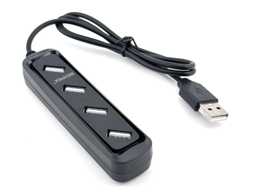USB HUB 4 port USB 2.0 Behpex BPH-1729 черный (1992244)