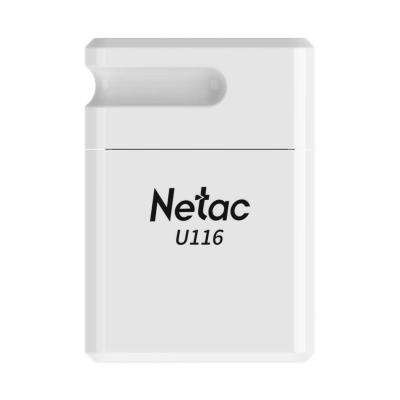 Флэш-память USB_ 32 GB Netac U116 <NT03U116N-032G-20WH>, USB2.0, миниатюрная пластиковая белая 