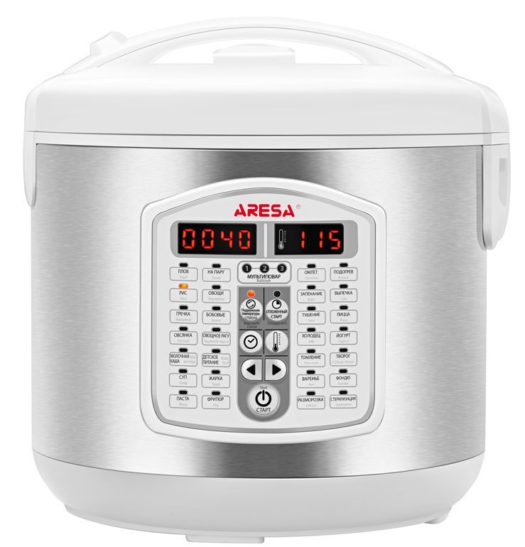 Мультиварка Aresa AR-2011 (790-930 Вт, чаша 5 л,29 программ, мультиповар) серебристый