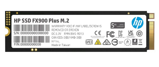 Диск SSD M.2 2280 512Gb HP FX900 Plus <7F616AA> (PCI-E 4.0 x4, up to 6900/4500MBs,300TBW, NVMe)