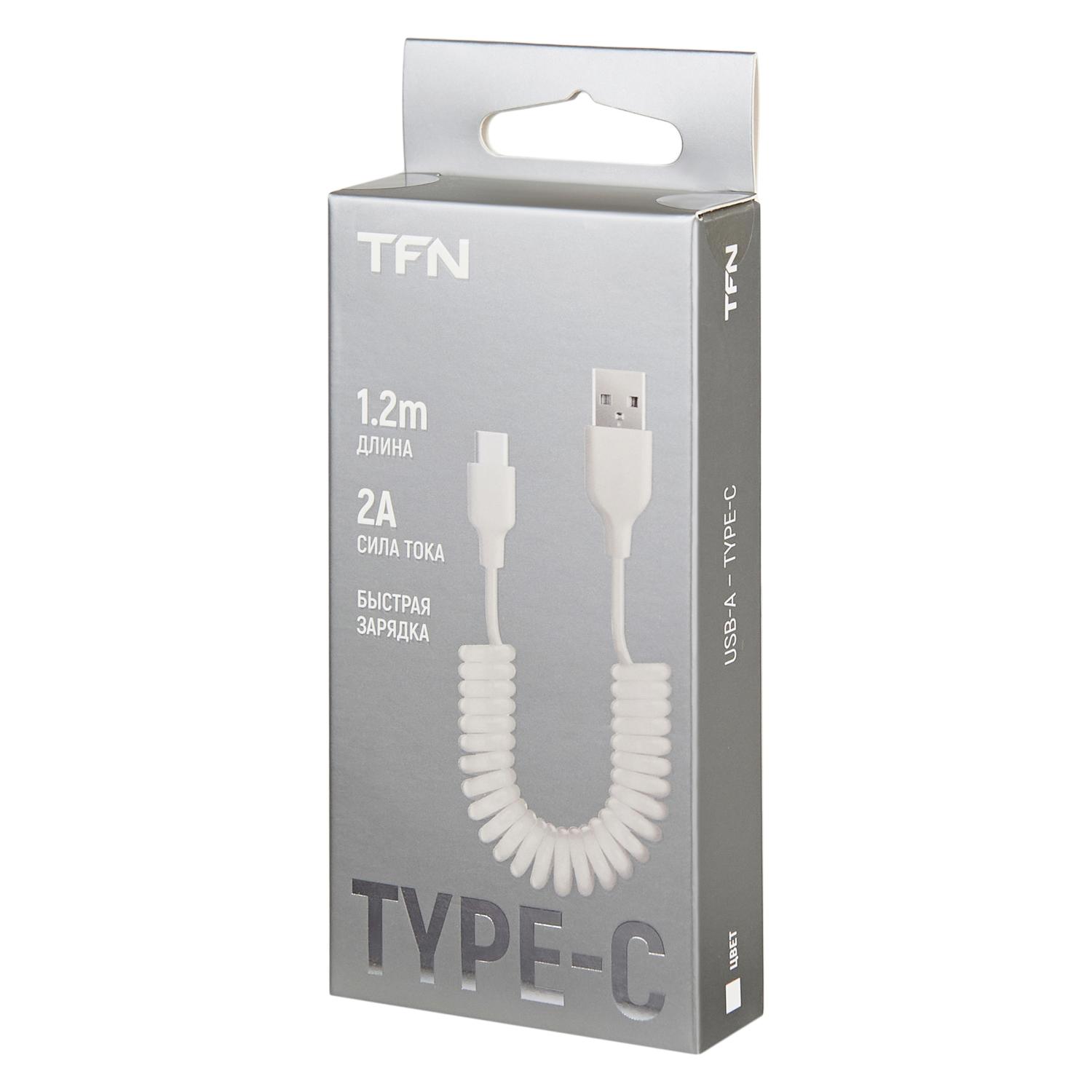 Кабель USB 2.0 - Type C TFN витой 1m белый, TFN, TFN-CUSBTWSTDWH