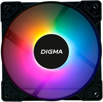 Вентилятор для корпуса Digma DFAN-FRGB1 RGB 120х120x25 черный 3-pin 4-pin (Molex)