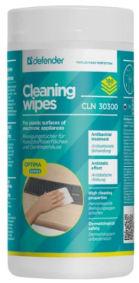 Салфетки Defender CLN 30300 Optima для поверхностей 100 шт,туба
