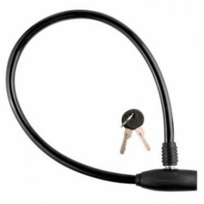 Замок тросовый универсальный STELS 86109 10x650мм(25"), 2 ключа,трос,черный