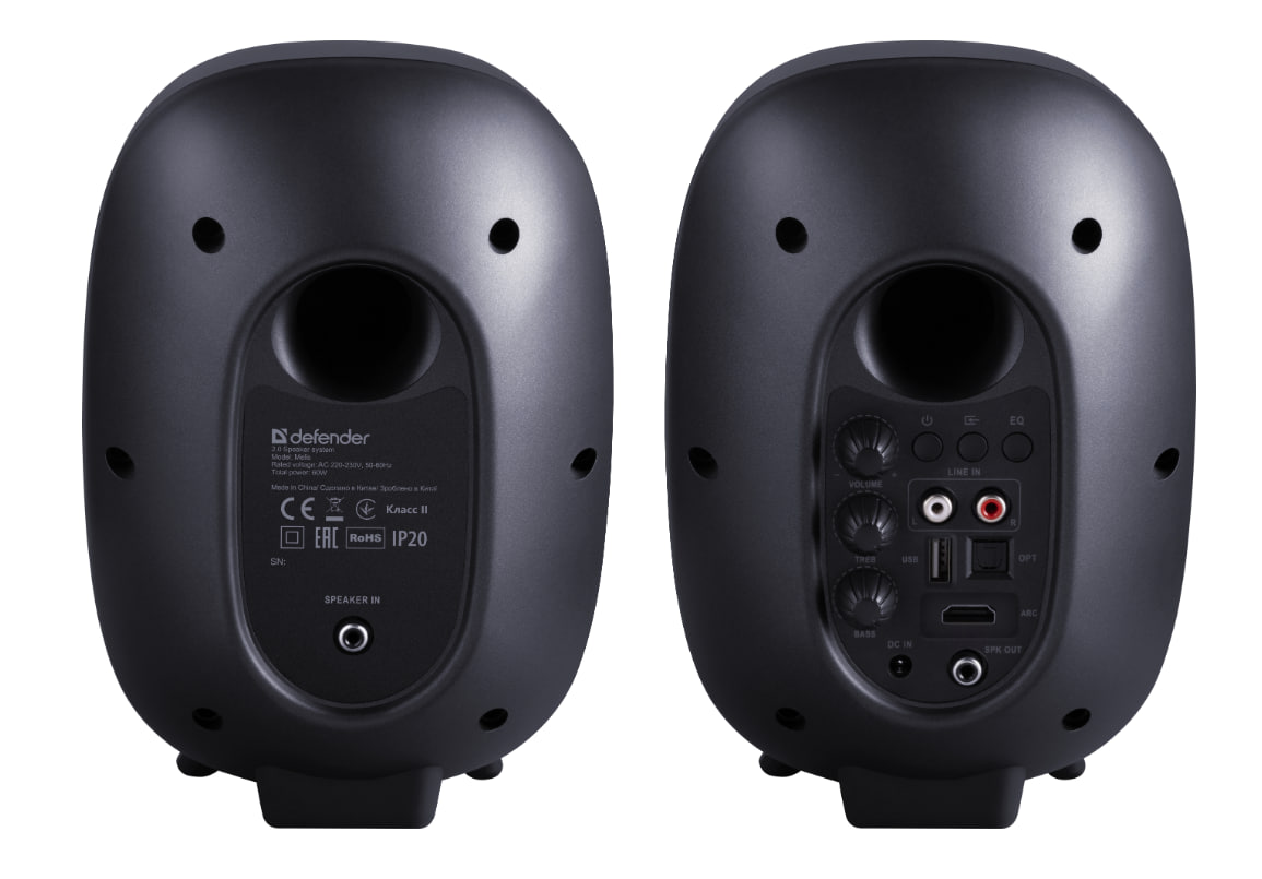 Колонки DEFENDER Melis 2.0, 60 Вт, BT/USB/Opt/ARC/DSP 