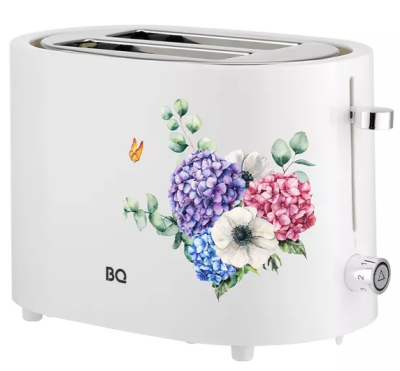 Тостер BQ T1003 Белый-Цветы 1000Вт 6 режимов
