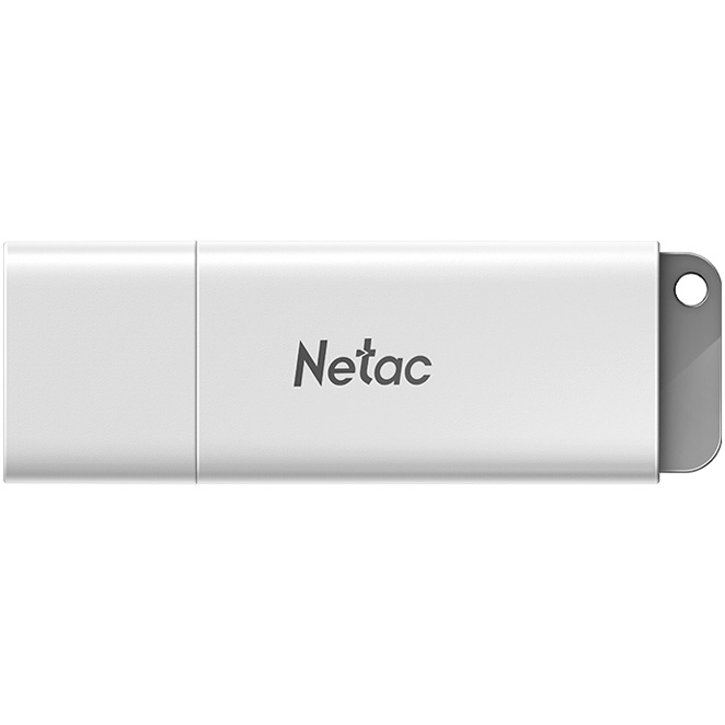 Флэш-память USB_256 GB Netac U185 <NT03U185N-256G-20WH>, USB2.0, с колпачком, пластиковая белая 