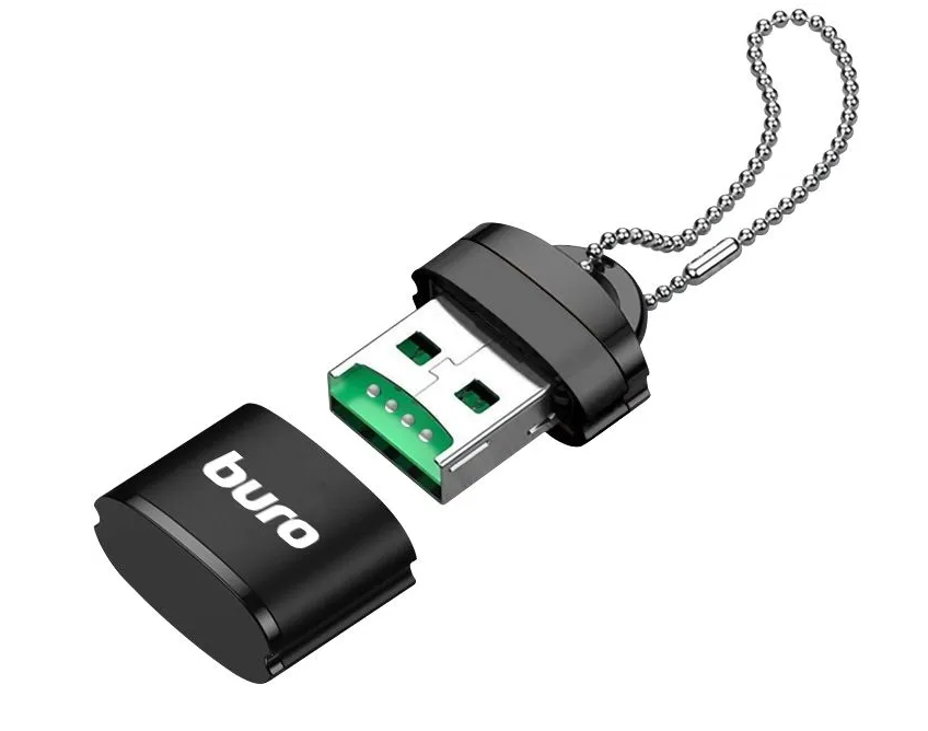 Кард-ридер  Buro BU-CR-200 черный USB2.0