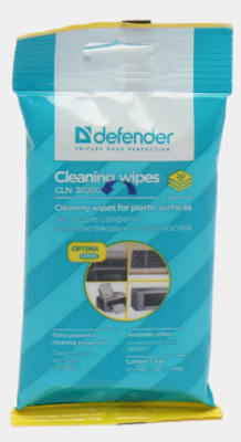 Салфетки Defender CLN 30200 Optima для поверхностей 20 шт,пакет