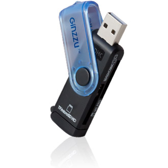 Кард-ридер  Ginzzu GR-412 (USB, microSD)