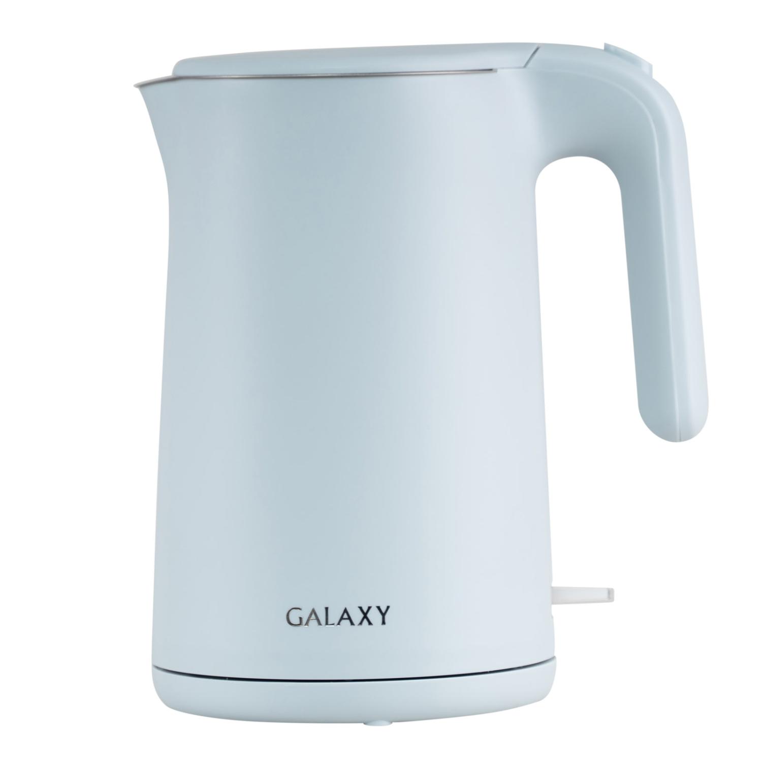 Чайник Galaxy GL 0327 небесный 1800 Вт, 1,5л, двойная стенка STRIX