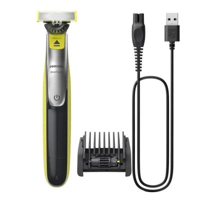 Триммер для бороды Philips QP2734/23 OneBlade черный/салатовый 1Вт