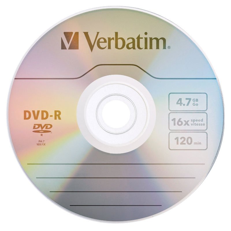 Записываемый диск DVD-R 4.7Gb Verbatim <без упаковки>