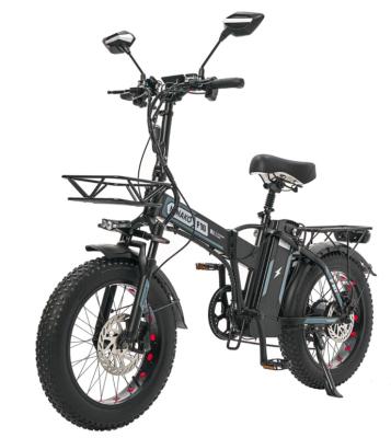 Электровелосипед Minako F10 Pro черный 20'', 48V/20А, складной, гидравлич. тормоз, до 80км на заряде