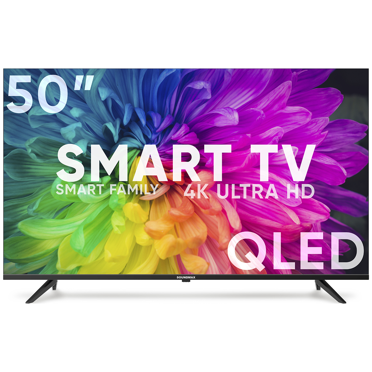 Телевизор 50" SOUNDMAX SM-QLED50T21SU(черный) QLED SmartTV
