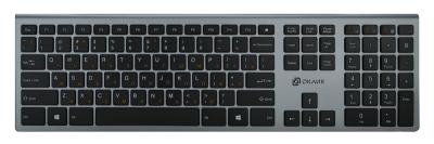 Клавиатура Oklick 890S серый USB беспроводная slim WT-1901