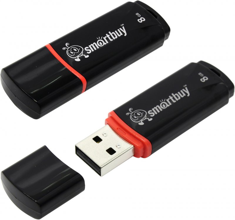 Флэш-память USB 8 GB Smartbuy Crown Black (SB8GBCRW-K)