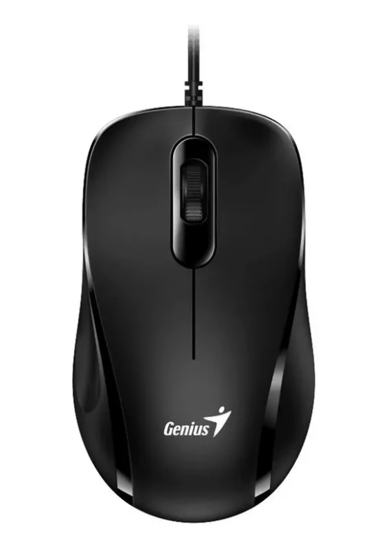 Мышка Genius DX-101, USB (чёрная, оптическая 1200dpi)