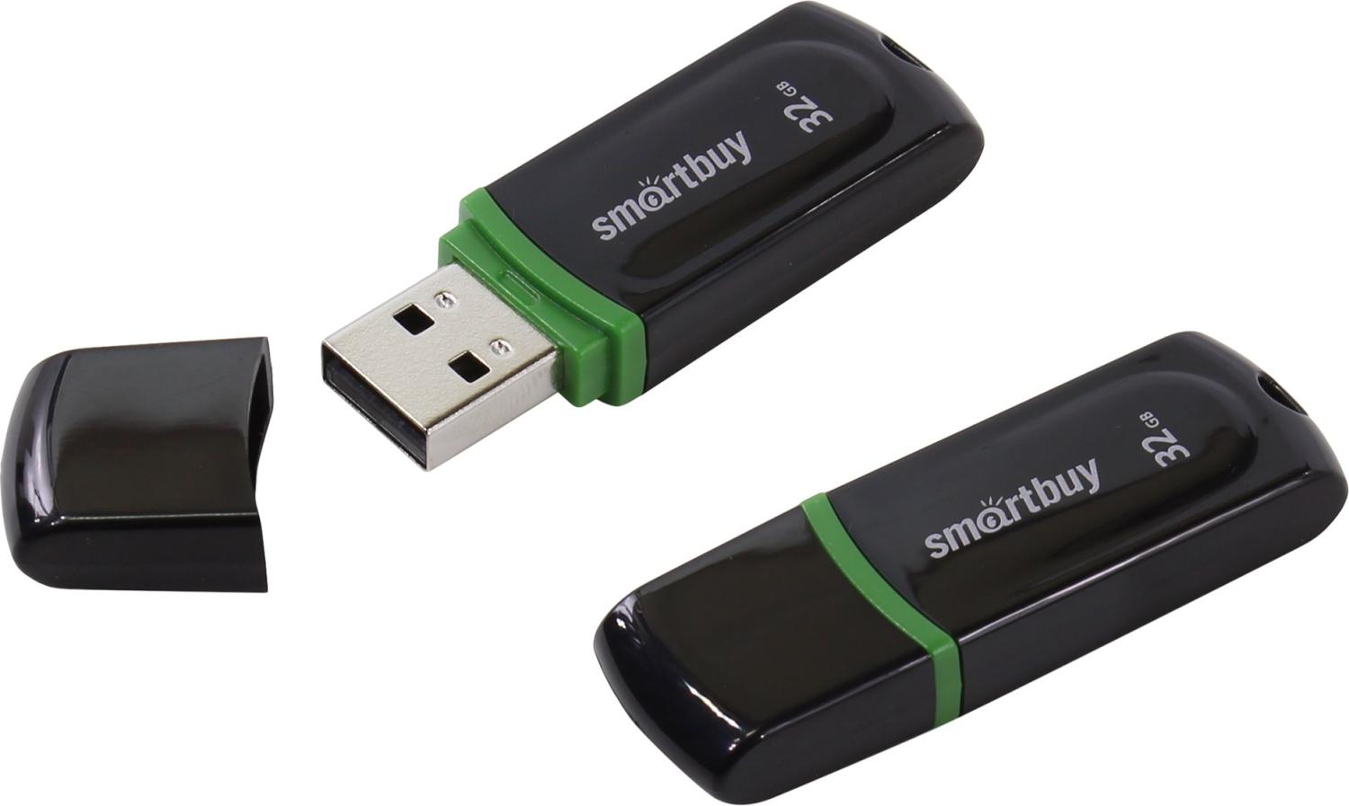 Флэш-память USB_ 32 GB Smartbuy Paean Black (SB32GBPN-K)