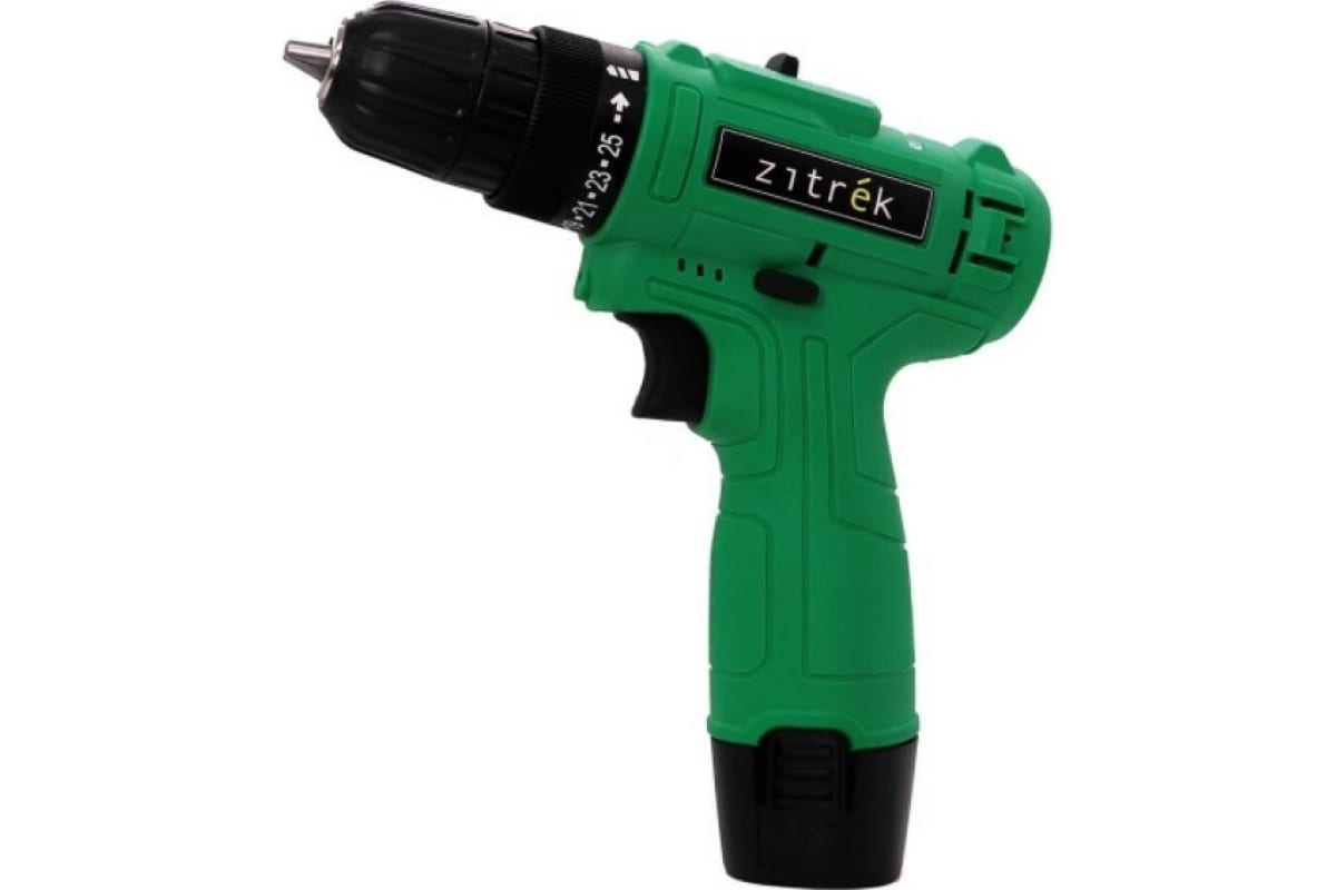 Аккумуляторный шуруповерт Zitrek Green 12-Li-ion 12В, 1Акк 1,5Ач, быстрозажимной (063-4041)