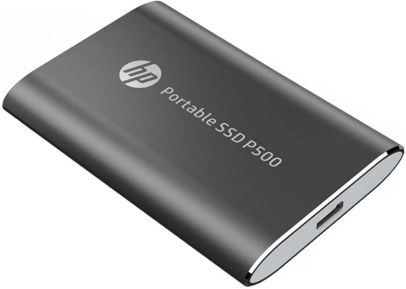 Внешний диск SSD 500GB HP P500 Series Black <7NL53AA> (USB 3.2 Type-C, up to 370/200Mbs, 300TBW)