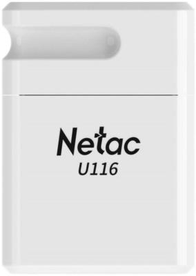 Флэш-память USB_ 16 GB Netac U116 <NT03U116N-016G-32WH>, USB3.2, миниатюрная пластиковая белая 