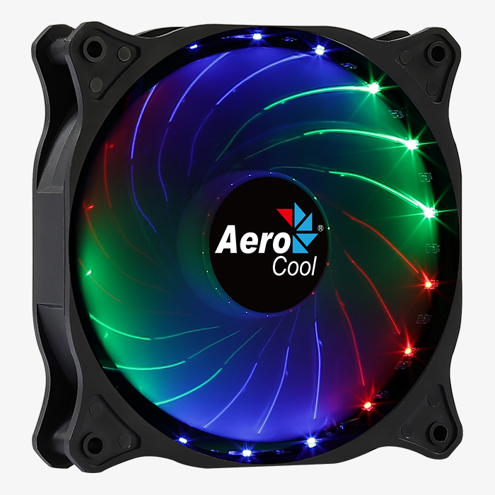 Вентилятор Aerocool Cosmo 12 120x120 4-pin(Molex)24dB 160gr LED Ret COSMO 12 FRGB MOLEX