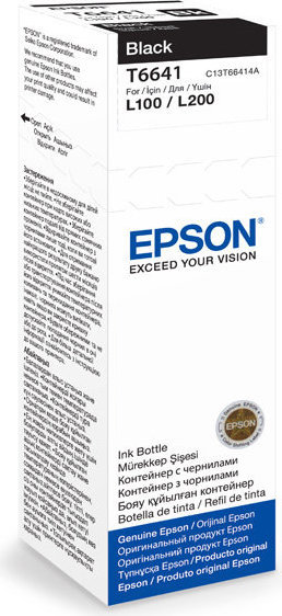 Картридж Epson Original T66414A/664198 Black для L120/L222/L350/L3050/L1300/L1455 (70мл до 4500стр)