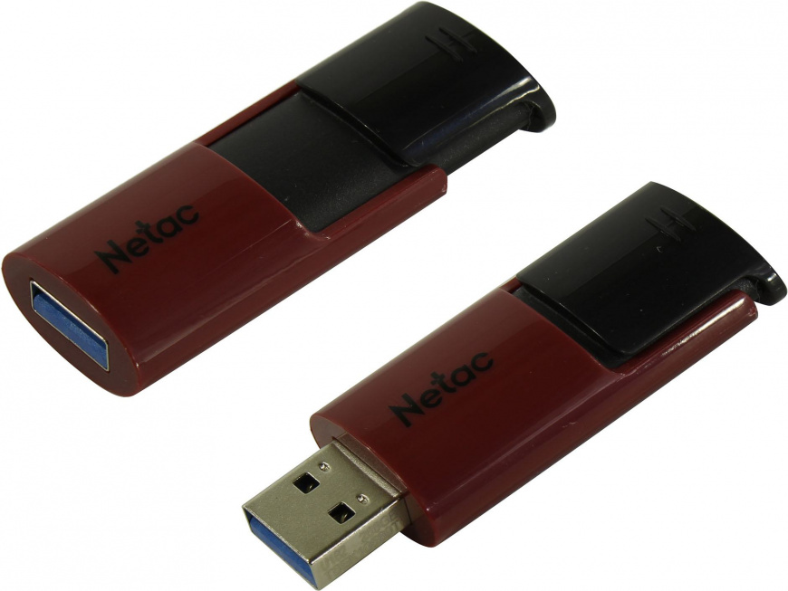 Флэш-память USB_ 32 GB Netac U182 <NT03U182N-032G-30RE>, USB3.0 красный/черный