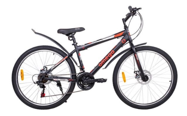 Велосипед МЕЧТА OMEGA (26''  рост. 16) black-red-silver