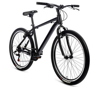 Велосипед ALTAIR AL 26 VV (26" 7 ск. рост. 17") 2022, черный матовый/черный