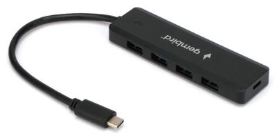 USB HUB 4 port Gembird UHB-C424 USB3.1  4хUSB, с доп.питанием (порт Type-C), OTG