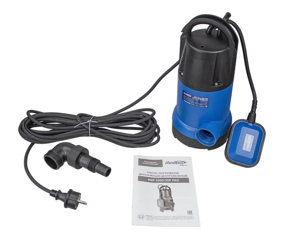 Насос погружной REDBO RSP 1000/35P PRO дренажный для гряз. воды