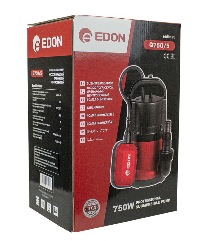 Насос погружной Edon Q750/5 дренажный