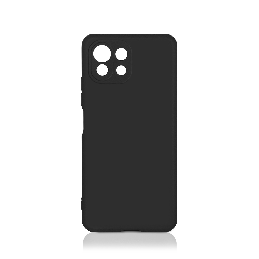 Чехол для Xiaomi Mi 11 Lite/ 11 Lite 5G NE, черный, микрофибра, DF xiOriginal-21 (black)