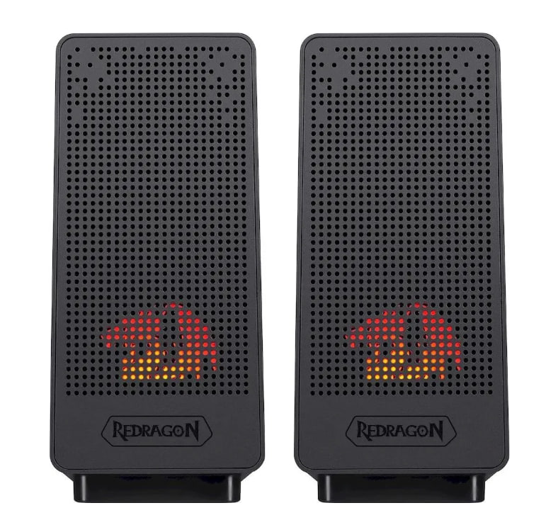 Колонки Redragon Ranch акустическая 2.0 система 6Вт, пит.USB,красн.подсв DEFENDER