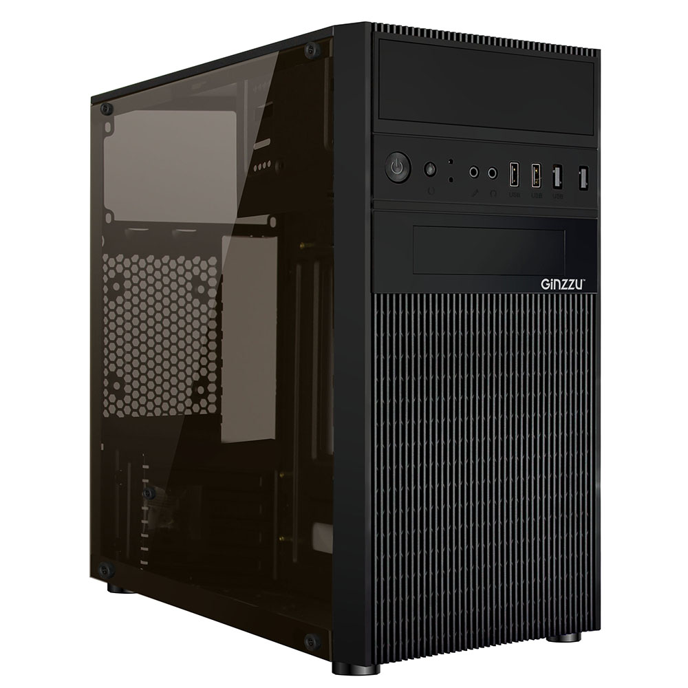 Корпус mATX MiniTower Ginzzu D250  Window