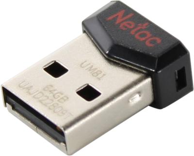 Флэш-память USB_ 32 GB Netac UM81 <NT03UM81N-032G-20BK>, USB2.0, Ultra compact 