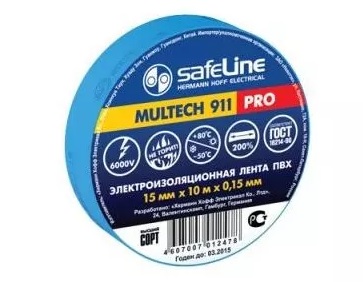 Изолента safeLine 15/10 синяя