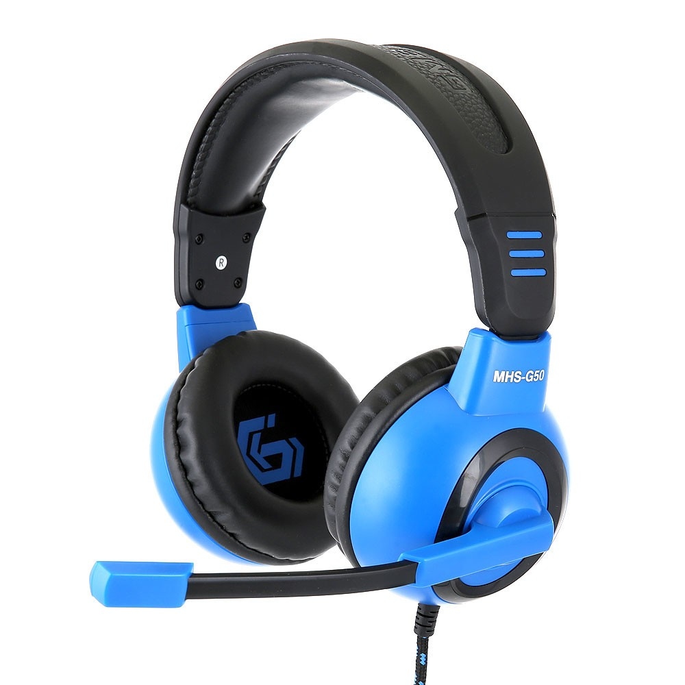 Наушники с микрофоном Gembird MHS-G50 Survarium, черный/синий, регулировка громкости