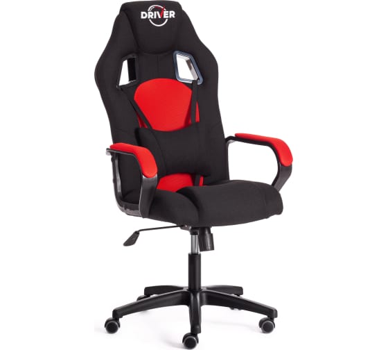 Кресло TETCHAIR DRIVER (22) ткань, черный/красный, 2603/TW-08
