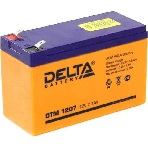 Аккумулятор 12V 7,2Ah Delta DTM 1207 (батарея для UPS) 151 х 100 х 65 мм