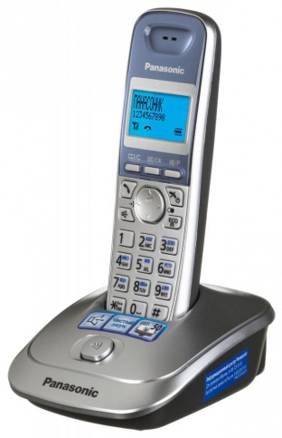 Р/Телефон Dect Panasonic KX-TG2511RUS серебристый/голубой АОН