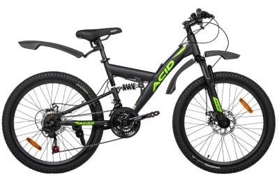 Велосипед ACID F 440 D 24"  Black Flat/Neon Green