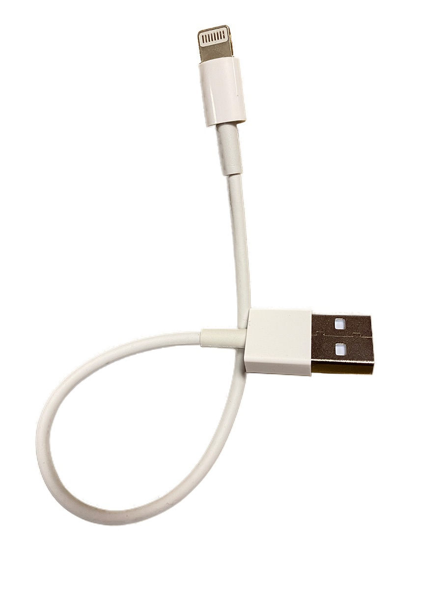 077393 Кабель для зарядки Apple Lightning 8Pin (Короткий), 25cm. Белый