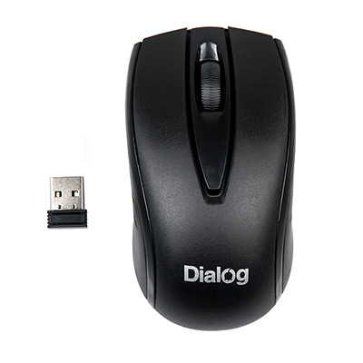 Мышка Dialog Comfort MROC-17U RF 2.4G Optical - 3 кнопки + ролик прокрутки, USB, черная