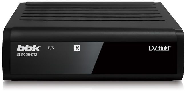 Ресивер DVB-T2 BBK SMP025HDT2/<1080p,4:3,16:9,USB-MKV,HDMIx1/черный