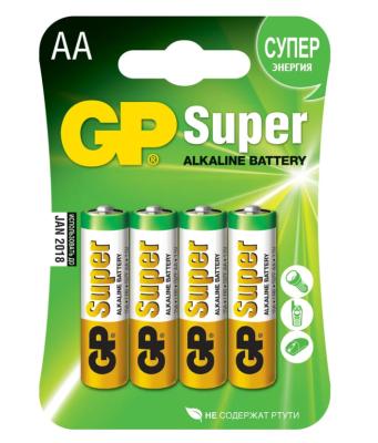 Батарейки GP Super Alkaline 15A LR6 AA (4шт) 